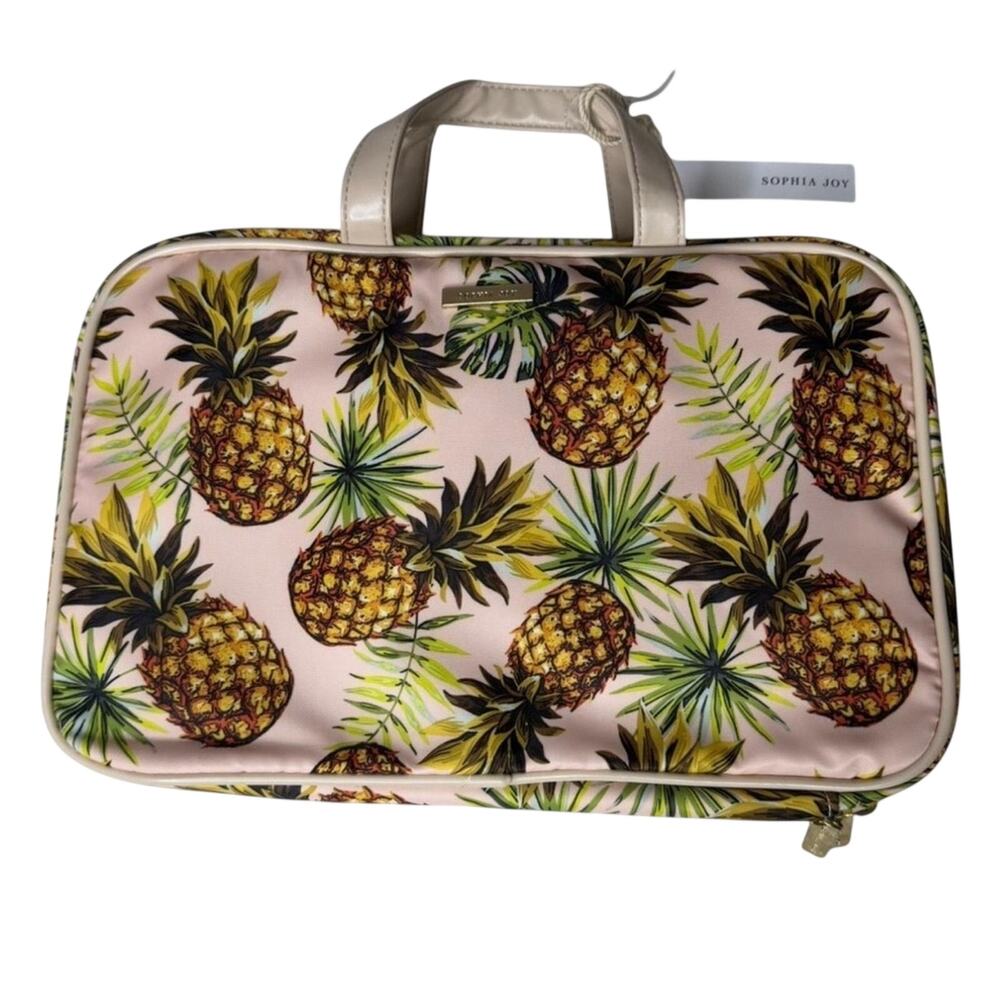 Pineapple Cosmetic Bag Travel Makeup Case Tropical Fruitcore Organizer